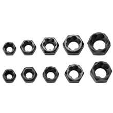10pcs Damaged Bolt Nut Screw Remover Tool Kit Damaged Bolt Removal Set Damaged Bolt Nut Screw Removal Socket