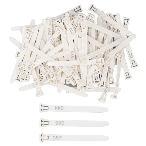 1-100 bagues d'identification pour patte de poulet numérotées, blanc standard 1