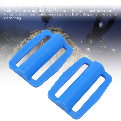Set di 2 pesi subacquei in plastica e acciaio blu 2