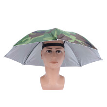 Cappello-ombrello pieghevole mimetico, diametro 69,0 cm, 109 g