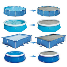 Couverture solaire bleue pour piscine en PE 300x200/260x170 cm Ø300 cm