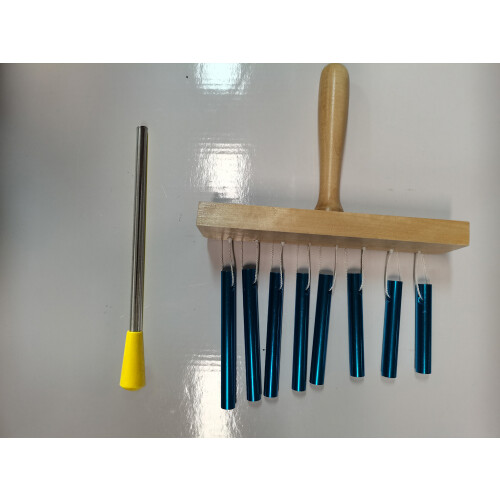 Campanelli a barra, 8 toni, 16,6  12,5  4,2 cm, blu 2