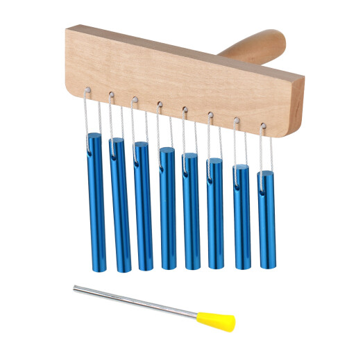 Campanelli a barra, 8 toni, 16,6  12,5  4,2 cm, blu