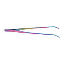 Pince à épiler incurvée de 27 cm, acier inoxydable coloré