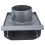 Cache-vent mural en acier inoxydable 100 mm gris 9