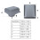 Cache-vent mural en acier inoxydable 100 mm gris 10