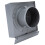 Cache-vent mural en acier inoxydable 100 mm gris 16