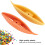 2 navette per merletto - plastica, arancione/giallo 13