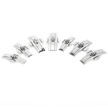 7 pièces fermeture papillon en alliage 5x15mm argent
