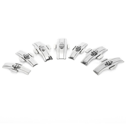 7 pièces fermeture papillon en alliage 5x15mm argent