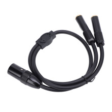 Cavo splitter a Y da XLR maschio a due uscite da 6,35 mm, lunghezza 0,5 m