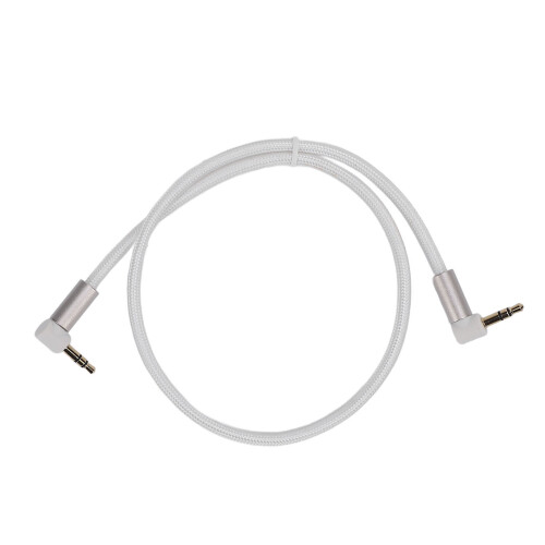 Câble audio 3,5 mm 1,5 m 90 angle droit nylon 1