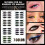 4 paires réutilisables d’eyeliner/faux cils imperméables bleus 8