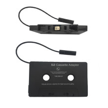 Adaptateur cassette Bluetooth, 120 mAh, Noir 10,2 x 6,4 x 1,2 cm