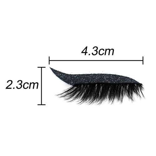4 paia di adesivi riutilizzabili per eyeliner e ciglia - blu 2