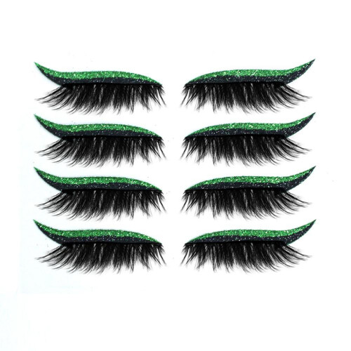 4 paia di adesivi riutilizzabili per eyeliner e ciglia - blu 1