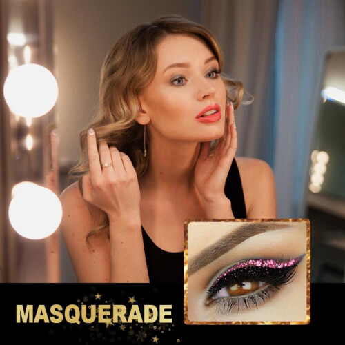 4 paires de stickers pour eyeliner et cils, taille unique, bleu 2
