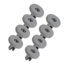 Set di 8 ruote in ABS per cestello della lavastoviglie