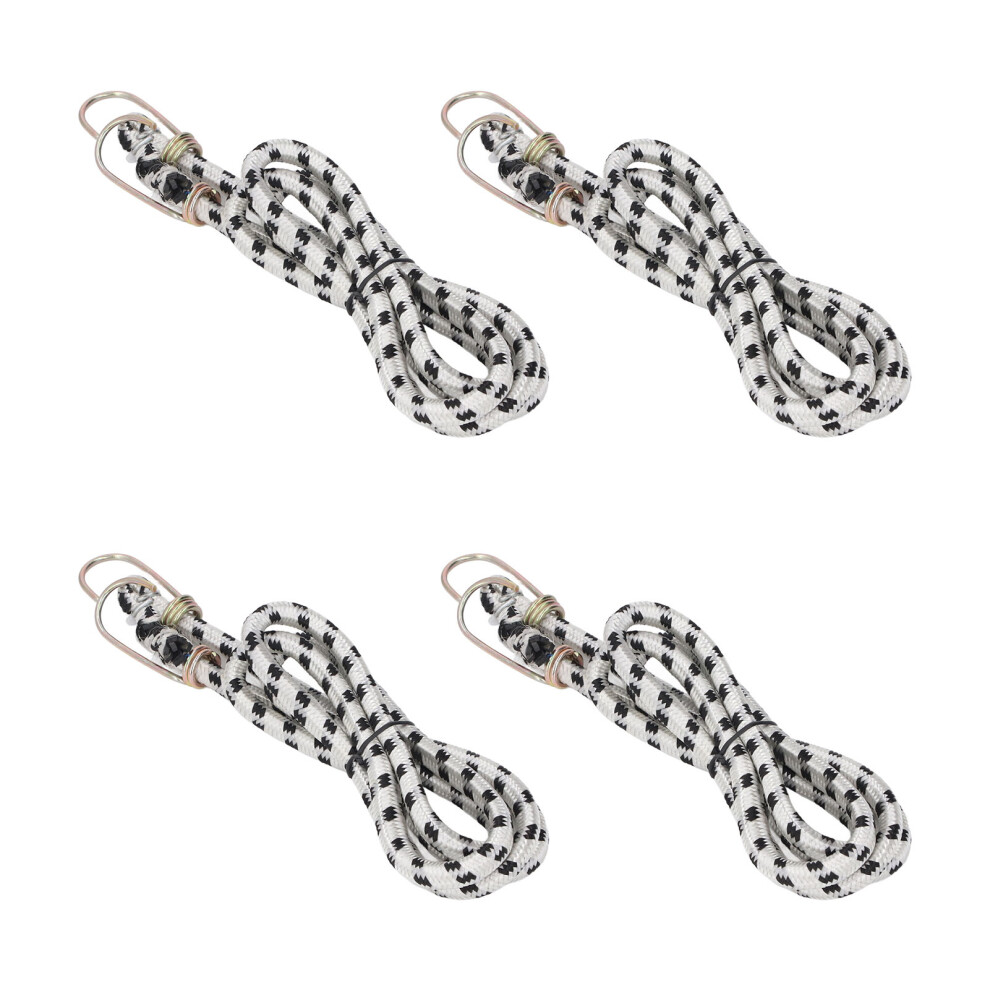 10Pcs Rubber Elastic Rope With Hook Heavy Duty Tie Down Stretch String For Binding Packaging Securing Projects 1.5M / 4.9Ft 9331322803101
