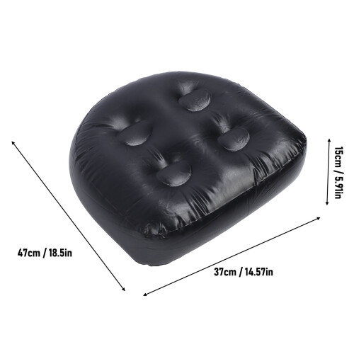 Cuscino gonfiabile per spa 47x37x15 cm PVC nero 1