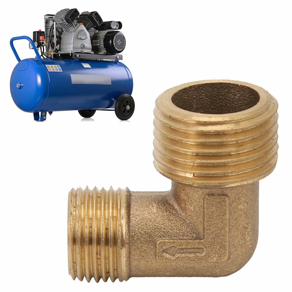 1100W Air Compressor 90 Degree Elbow Brass 1ÂWay Check Valve Accessories Fittings1/2X3/8 Without Chamfer 4631322805514