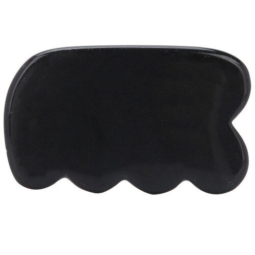 Planche gua sha en pierre noire portable outil d'acupuncture 1