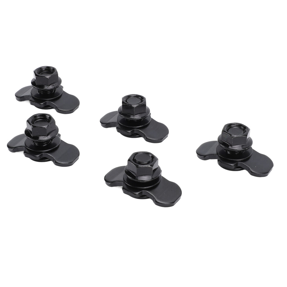 5Pcs L Track Double Lug Threaded Stud Nut Fitting M10x20mm For Truck Bed Trailer Cargo Control Pickup Rv Atv Black 6951322806501