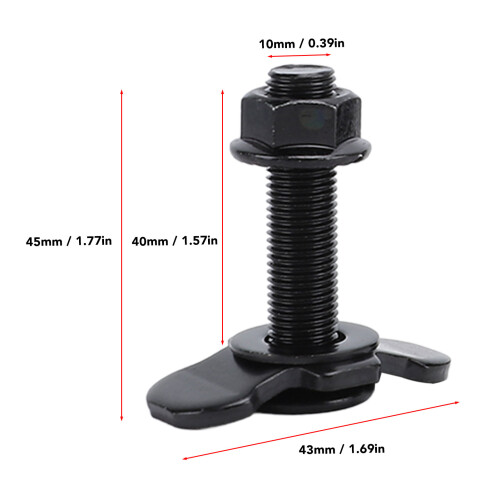 5 pezzi dadi filettati L-Track M10x45mm 1323 libbre nero 1