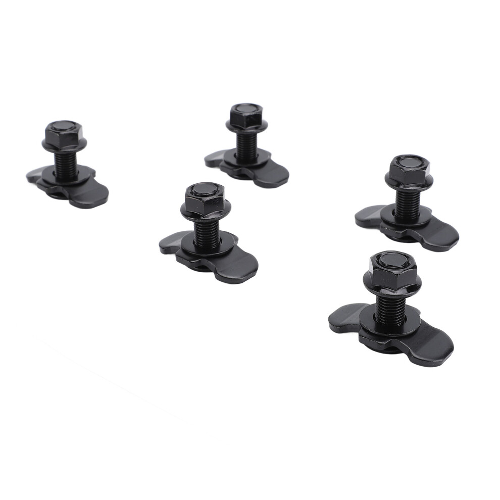5Pcs L Track Double Lug Threaded Stud Fitting M10 X 30Mm Tie Down Anchor Bolt For Truck Bed Trailer Cargo Control Pickup Rv Atv Black 5071322806491