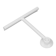 Shower Squeegee for Glass Suction Cup Soft Silicone All Purpose Reusable Shower Window Squeegee for Household White
