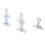 5pcs L Track Double Lug Threaded Stud Nut Fitting M10x45mm for Truck Bed Trailer Cargo Control 15