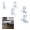 5pcs L Track Double Lug Threaded Stud Nut Fitting M10x45mm for Truck Bed Trailer Cargo Control 10