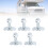 5pcs L Track Double Lug Threaded Stud Nut Fitting M10x45mm for Truck Bed Trailer Cargo Control 7