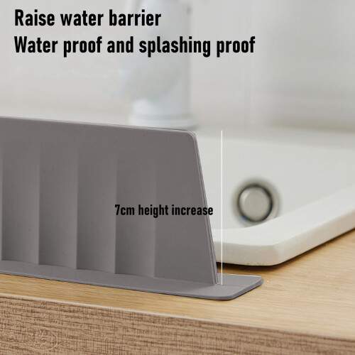 Pare-éclaboussures en silicone gris foncé pour évier de cuisine 2