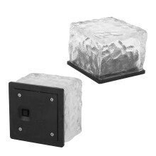 Lampe-brique 600mAh lumière solaire 70x70x50mm blanc