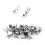100Pcs Tray Earring Clips Metal Spring Flat Back Ear Stud Jewelry Making Accessories 15