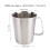 Gobelet gradué SUS304 de 1500 ml, bec verseur, argenté 2