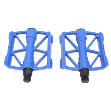 Doppelseiten-Aluminiumlegierungs-Mountainbike-Pedale mit rutschfesten Pins, Blau