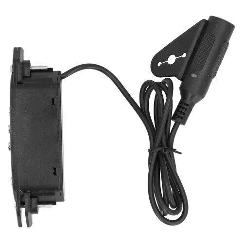 Guitar Pickup 6String Clipon HoleFree Sound Hole Stringed Instrument Volume Collection(Black )
