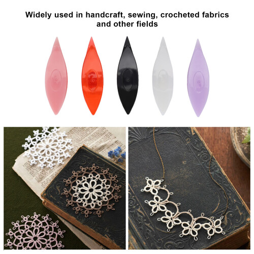 5Pcs Tatting Shuttle Sets Plastic Hand DIY Lacemaking Craft Tool Sewing Accessories12037 2