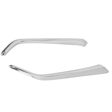 2pcs Front Fog Light Eyelid Trim Strips ABS Chrome Decoration for Mazda CX‑3 2015‑2019
