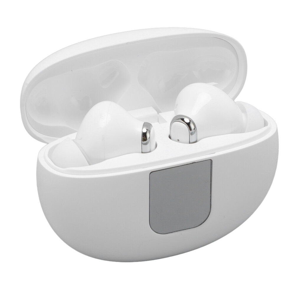 Wireless Earbuds Digital Display Noise Reduction Eq Equalizer Long Battery Life Bluetooth 5.4 Headphones With Charging Case White 8411322818310