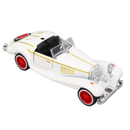 Modèle de voiture décapotable à l’échelle 1:32, 13,3  4,1 cm, blanc