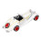 Modèle de voiture décapotable à l’échelle 1:32, 13,3  4,1 cm, blanc 14