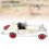 Modèle de voiture décapotable à l’échelle 1:32, 13,3  4,1 cm, blanc 4