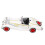 Modèle de voiture décapotable à l’échelle 1:32, 13,3  4,1 cm, blanc 3