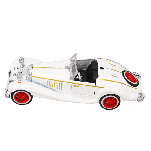 Modèle de voiture décapotable à l’échelle 1:32, 13,3  4,1 cm, blanc 2