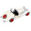 Modèle de voiture décapotable à l’échelle 1:32, 13,3  4,1 cm, blanc 10
