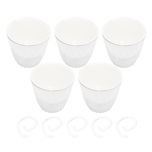 5 pots auto-arrosants PP PET 11,5 x 11 x 8 cm 2