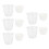 5 pots auto-arrosants PP PET 11,5 x 11 x 8 cm 1